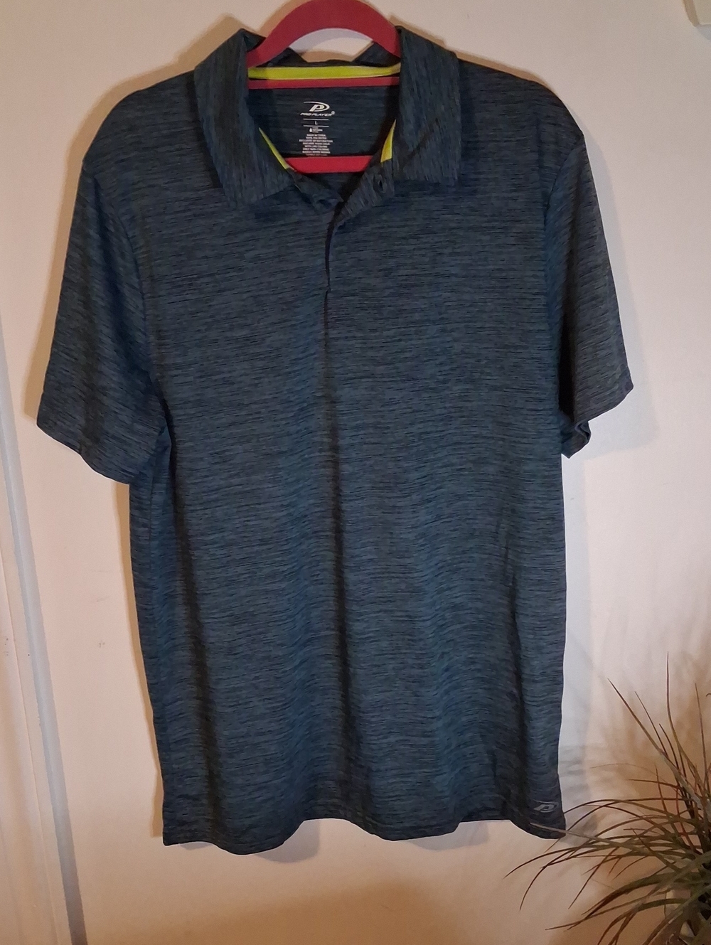 Pro Player Men’s Heathered Navy Blue Polo